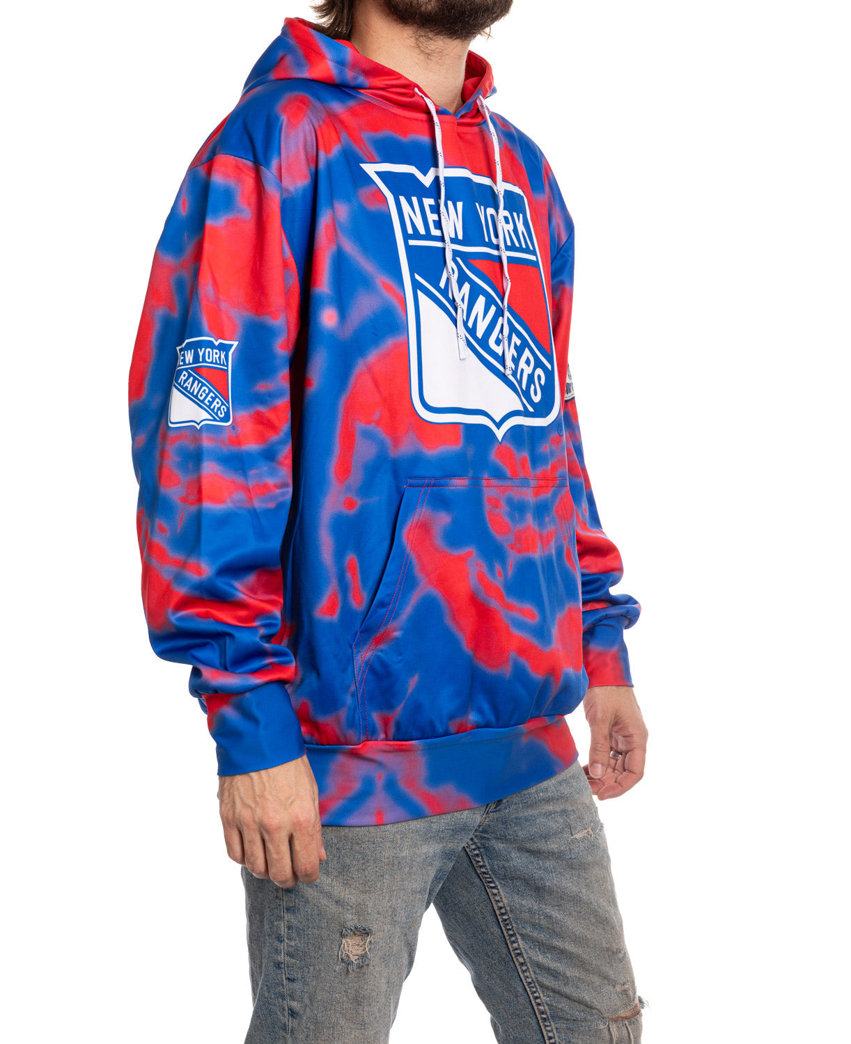 New York Rangers NHL Tie Dye Sublimation Pullover Hoodie