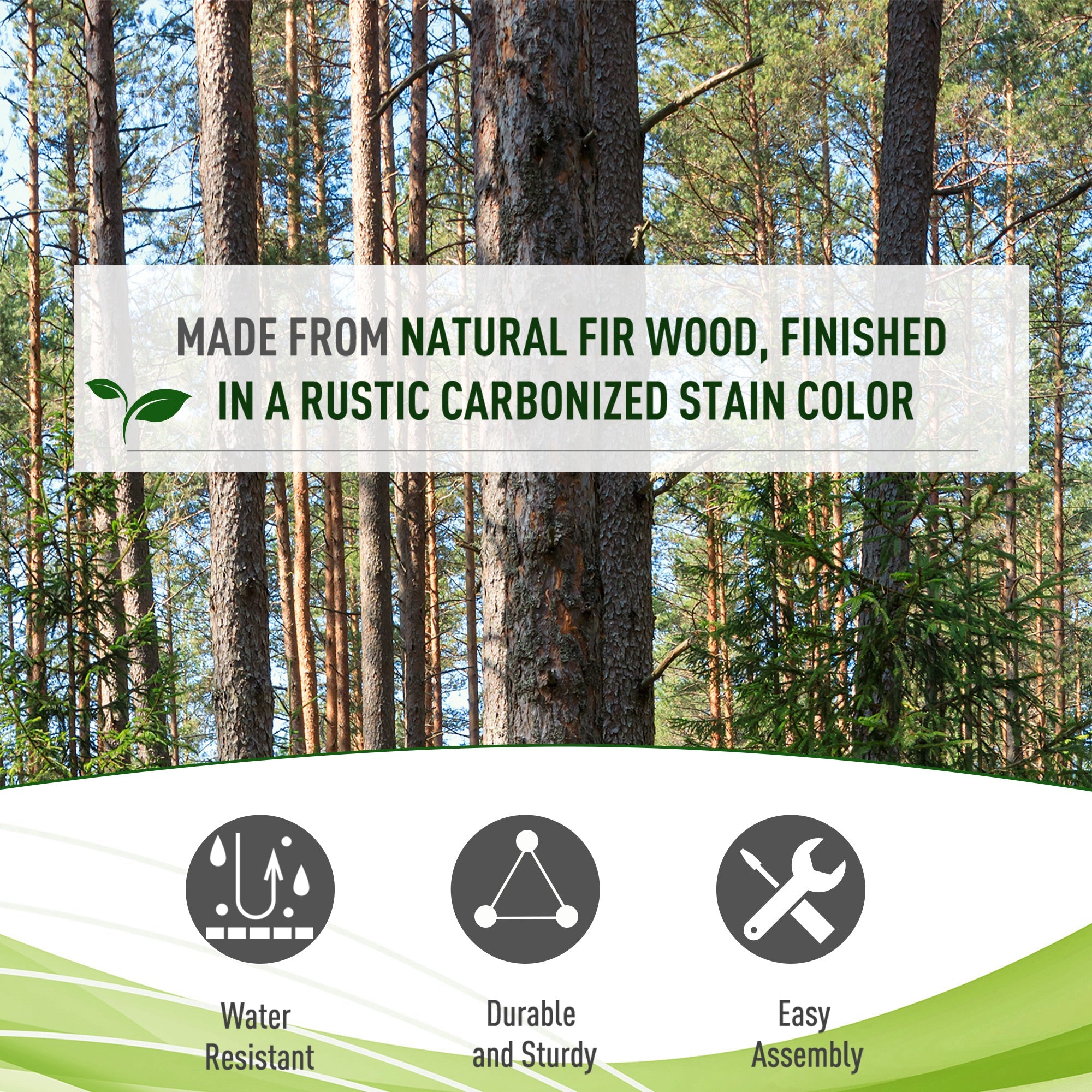 Outsunny Garden Trellis Arch 79", Wooden Arched Pergola for Climbing Plants, Fir Wood Frame