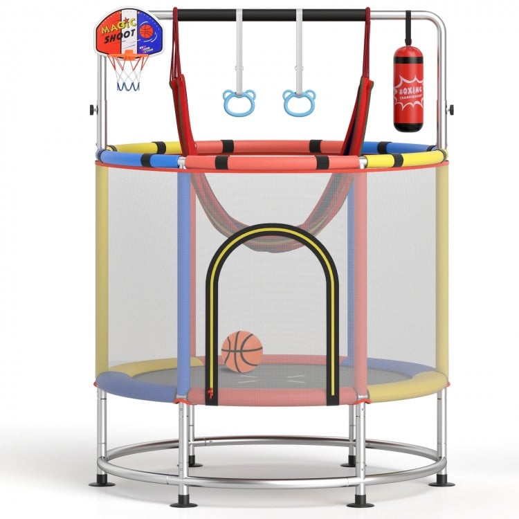 55" Kids Trampoline Gift for for 3-6 Years Old Boys and Girls