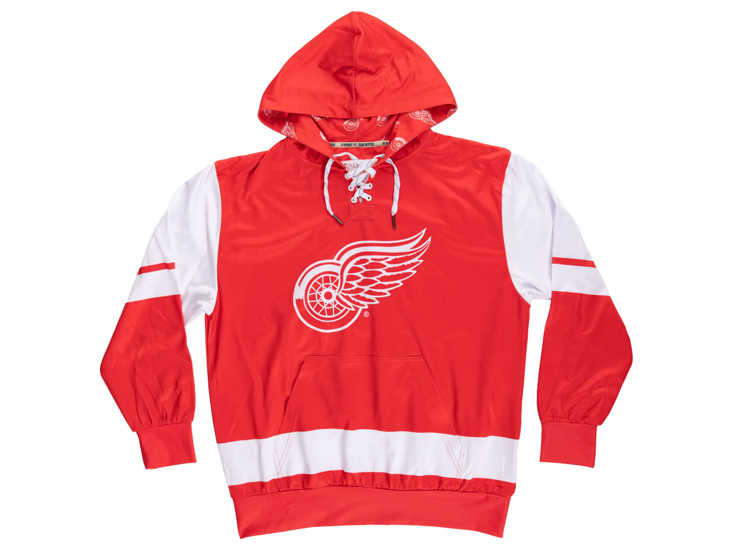 Detroit Red Wings Hockey Lace Hoodie