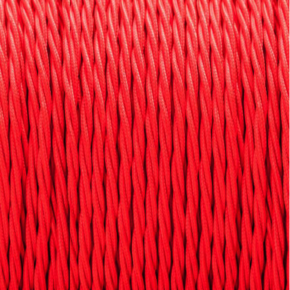 3 Core Twisted Fabric Electric Flex Cable Red~2104