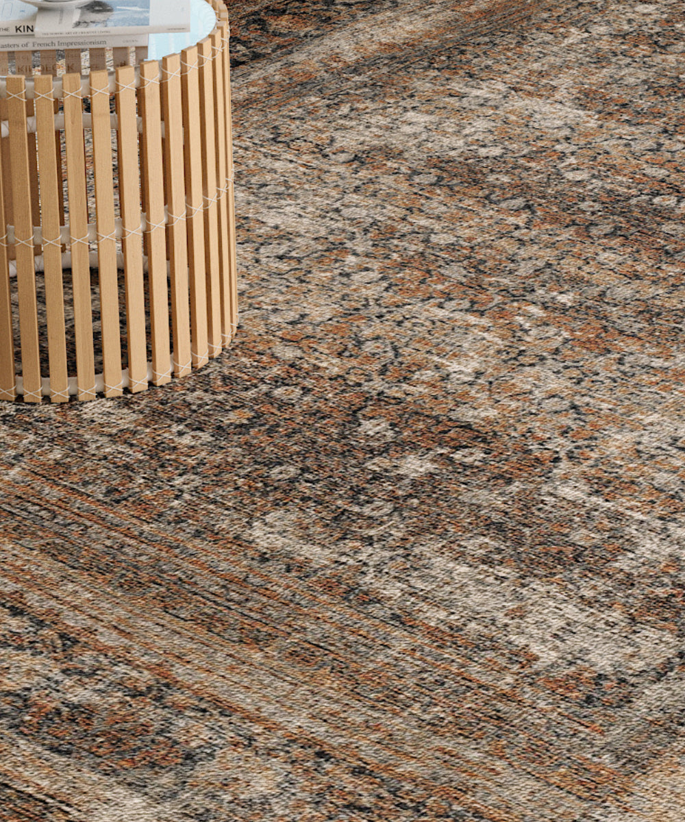 Regal Brown Orange Rug