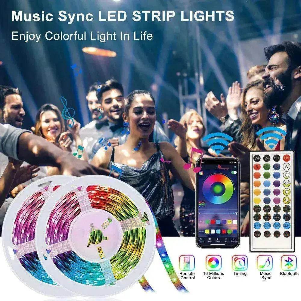 Remote Color Changing Led Strip Lights 5050 RGB Bluetooth Room Light