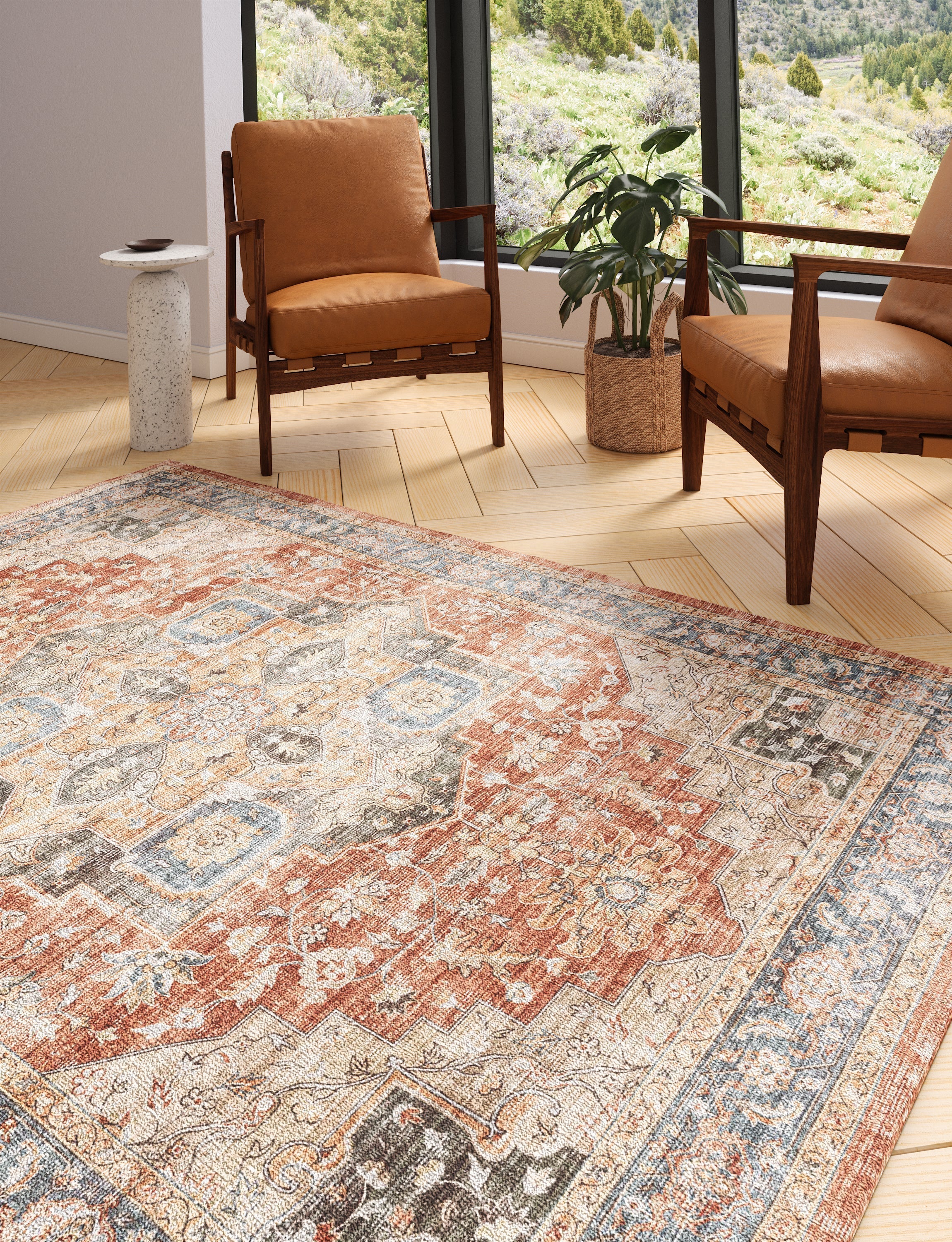 Rivka Terracota Ocean Rug