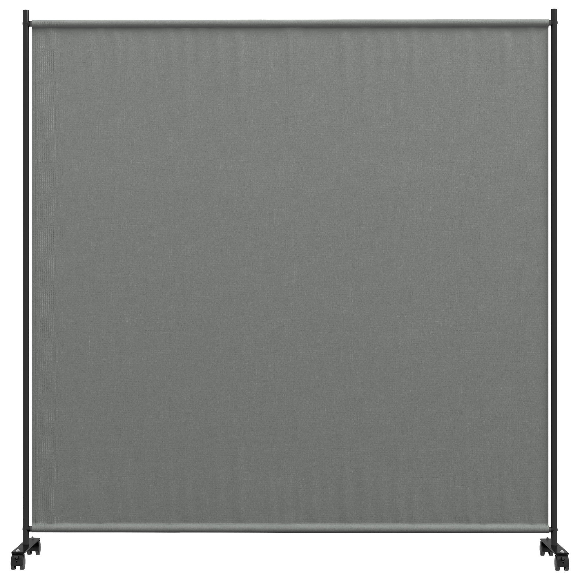 Outsunny 6ft Patio Privacy Screen, Weather-Resistant Room Divider with Wheels for Yard, Pool & Spa Areas