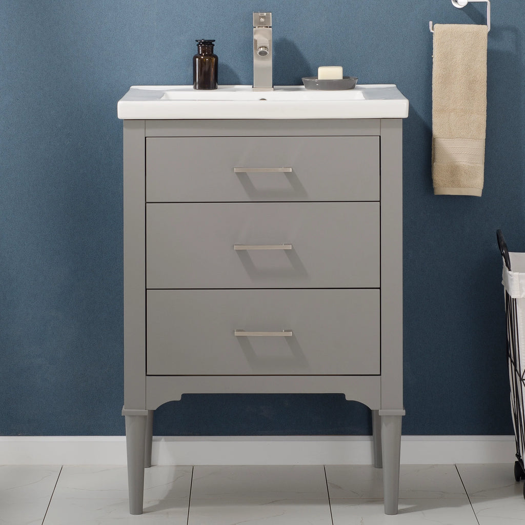 Mason 30" Single Sink Vanity with Porcelain Top