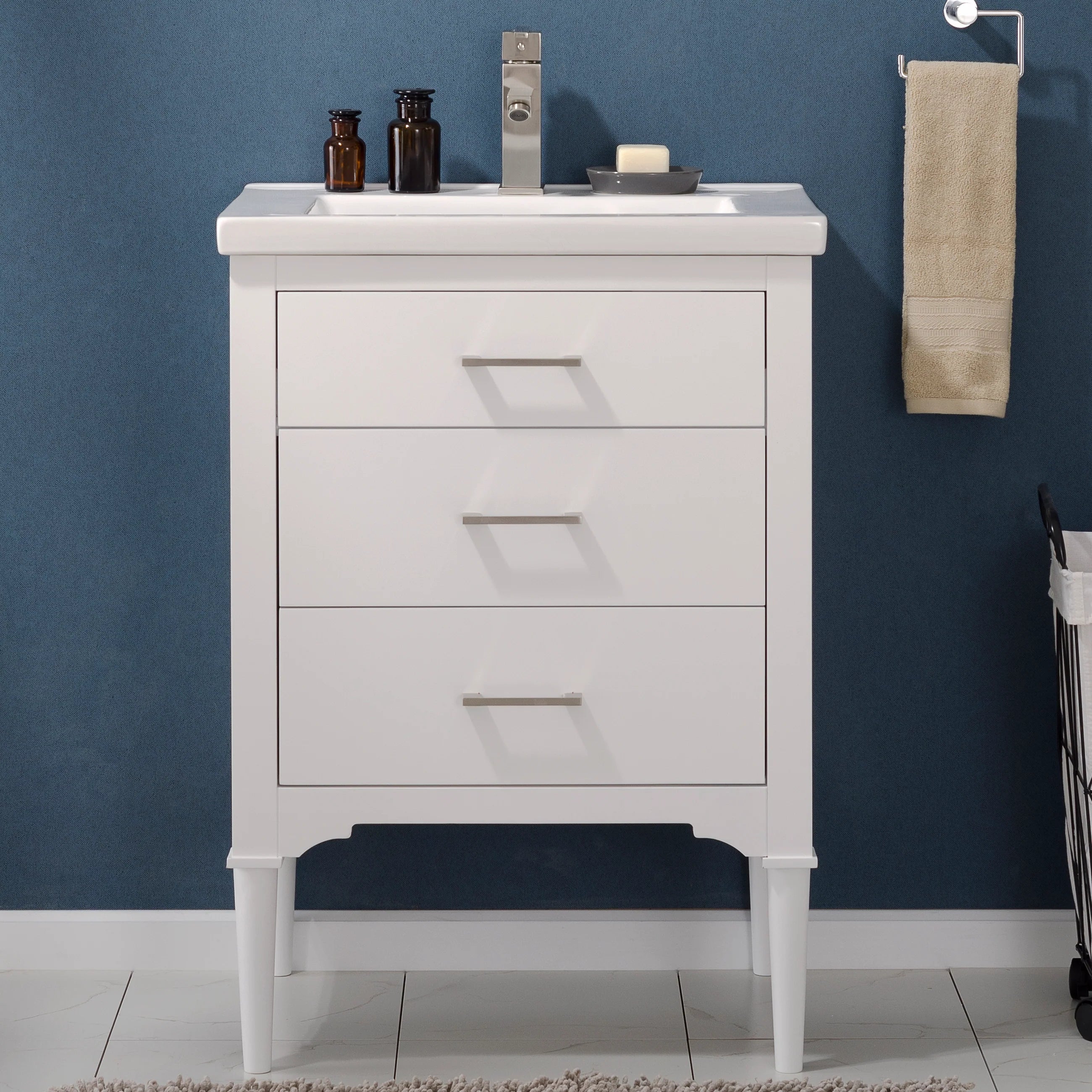 Mason 24" Single Sink Vanity with Porcelain Top
