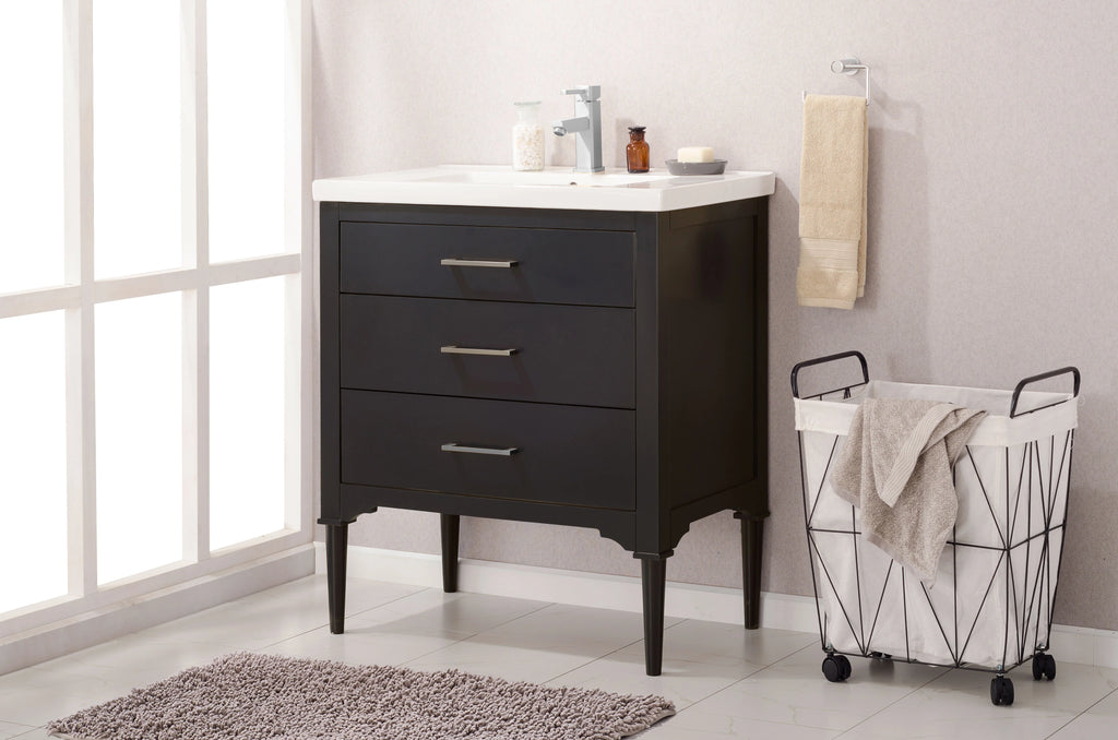 Mason 30" Single Sink Vanity with Porcelain Top