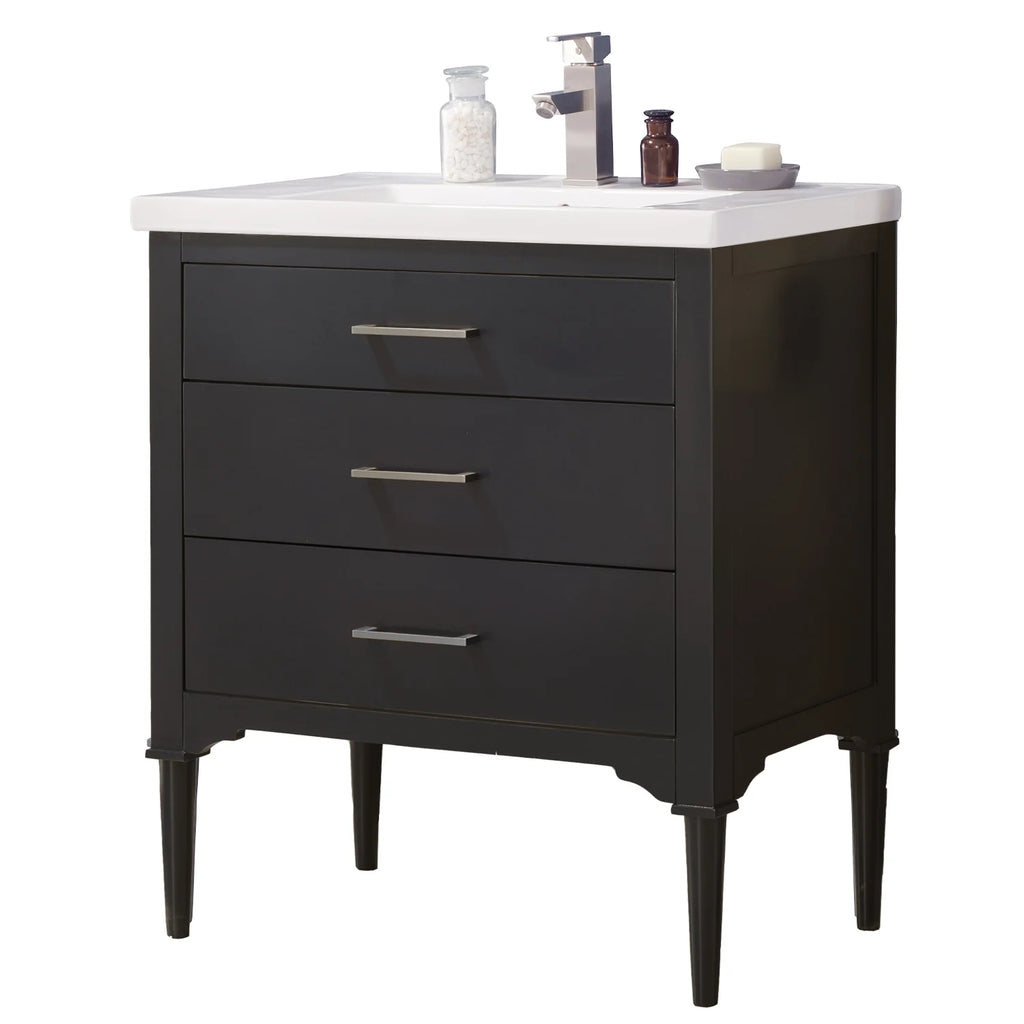 Mason 30" Single Sink Vanity with Porcelain Top