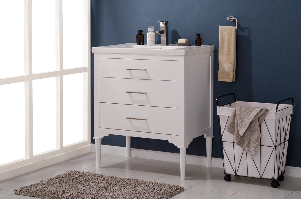 Mason 30" Single Sink Vanity with Porcelain Top