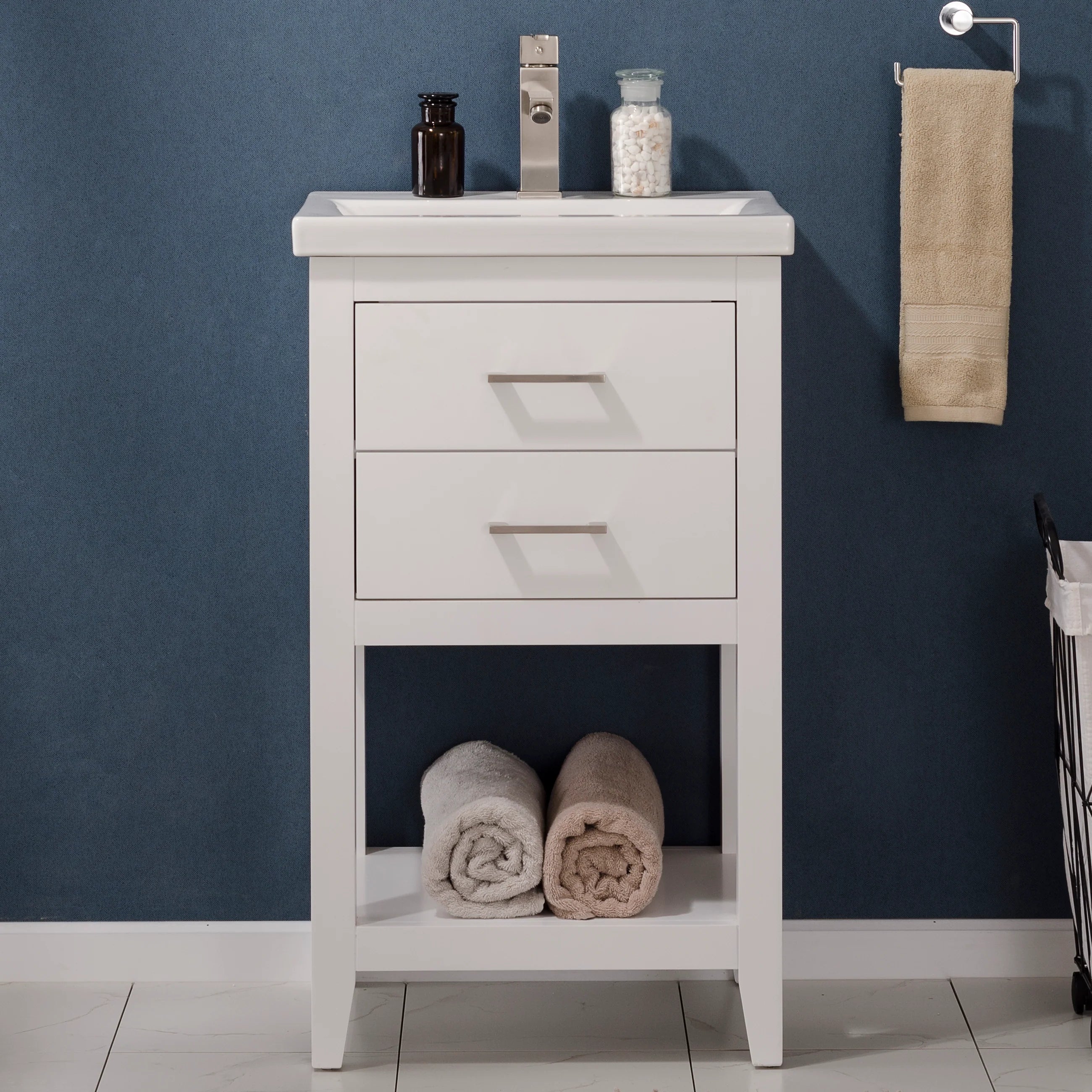 Cara 20" Single Sink Vanity with Porcelain Top