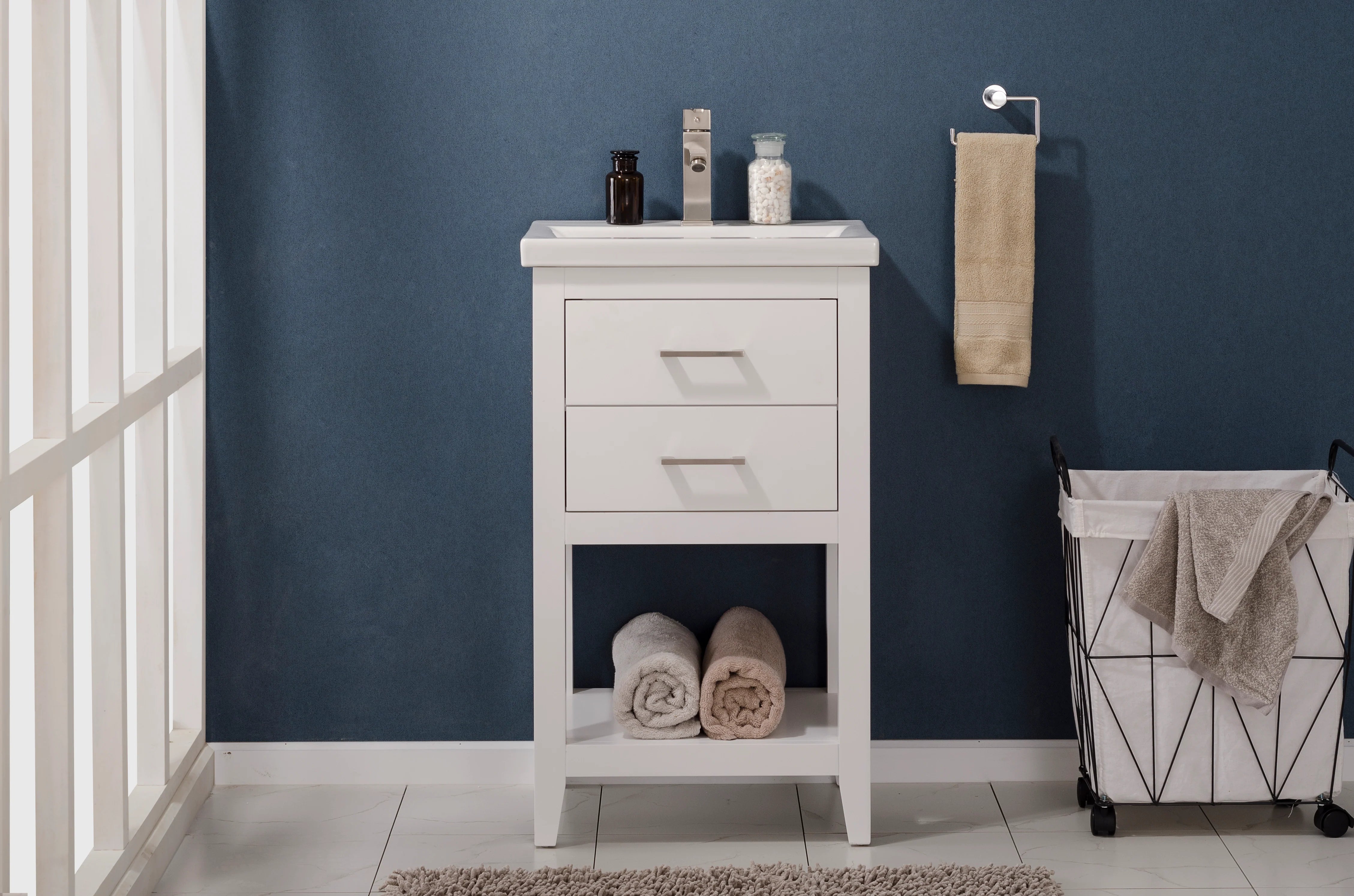 Cara 20" Single Sink Vanity with Porcelain Top