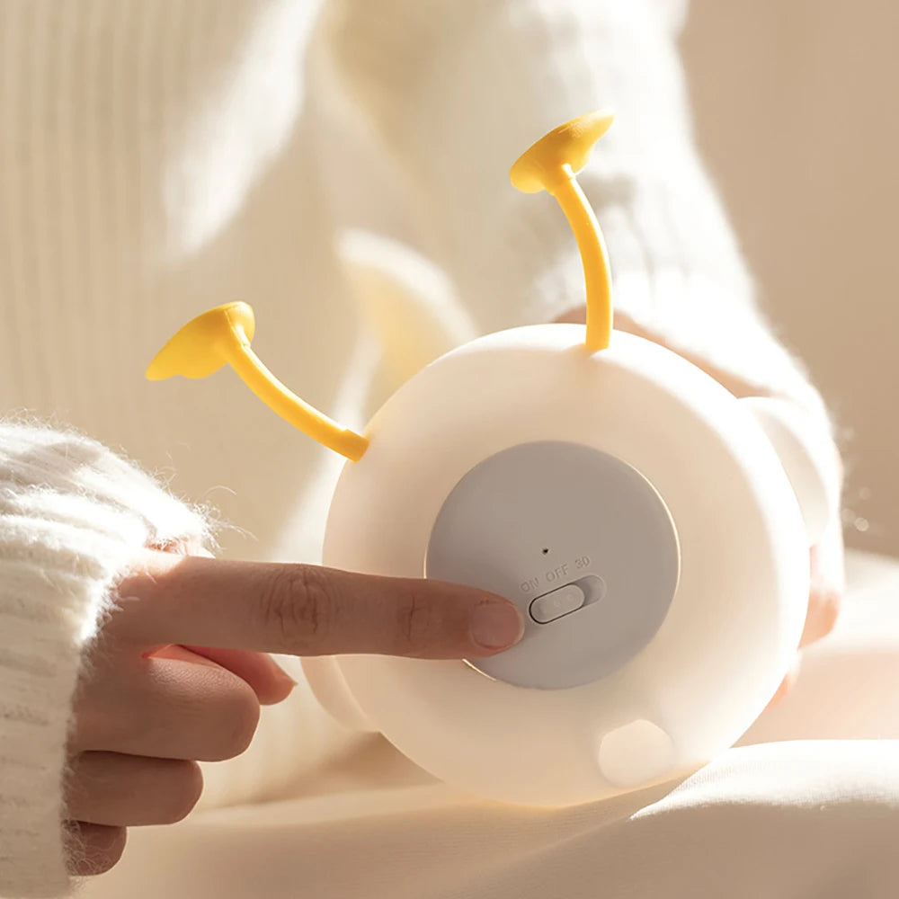 Cartoon Flower Duck Pat Lamp – Rechargeable, Dimmable Night Light, Home Bedside Lamp for Children's Bedroom, Holiday Gift for Kids