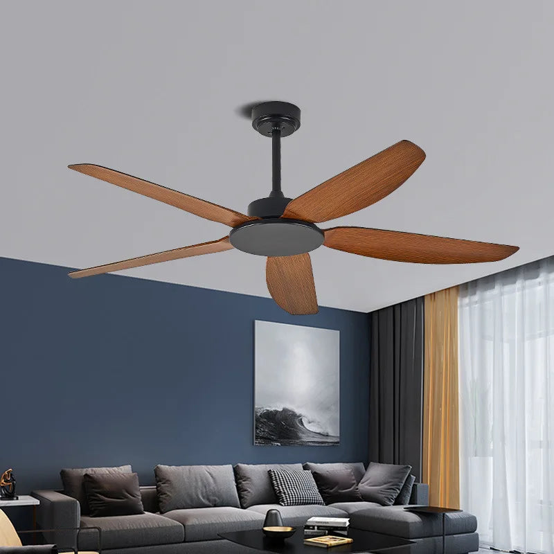 49/58 Inch Black Ceiling Fan – DC Motor with Remote Control, Commercial Dining Room, Strong Wind, Lampless Electric Fan
