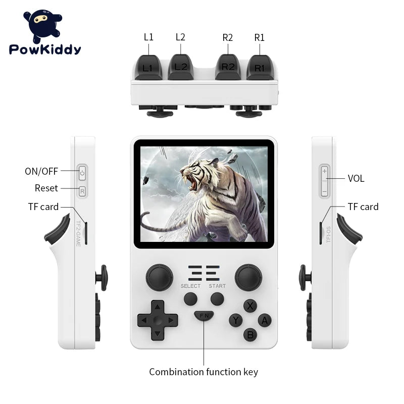 POWKIDDY RGB20S Handheld Game Console - Retro Open Source System, RK3326, 3.5-Inch 4:3 IPS Screen