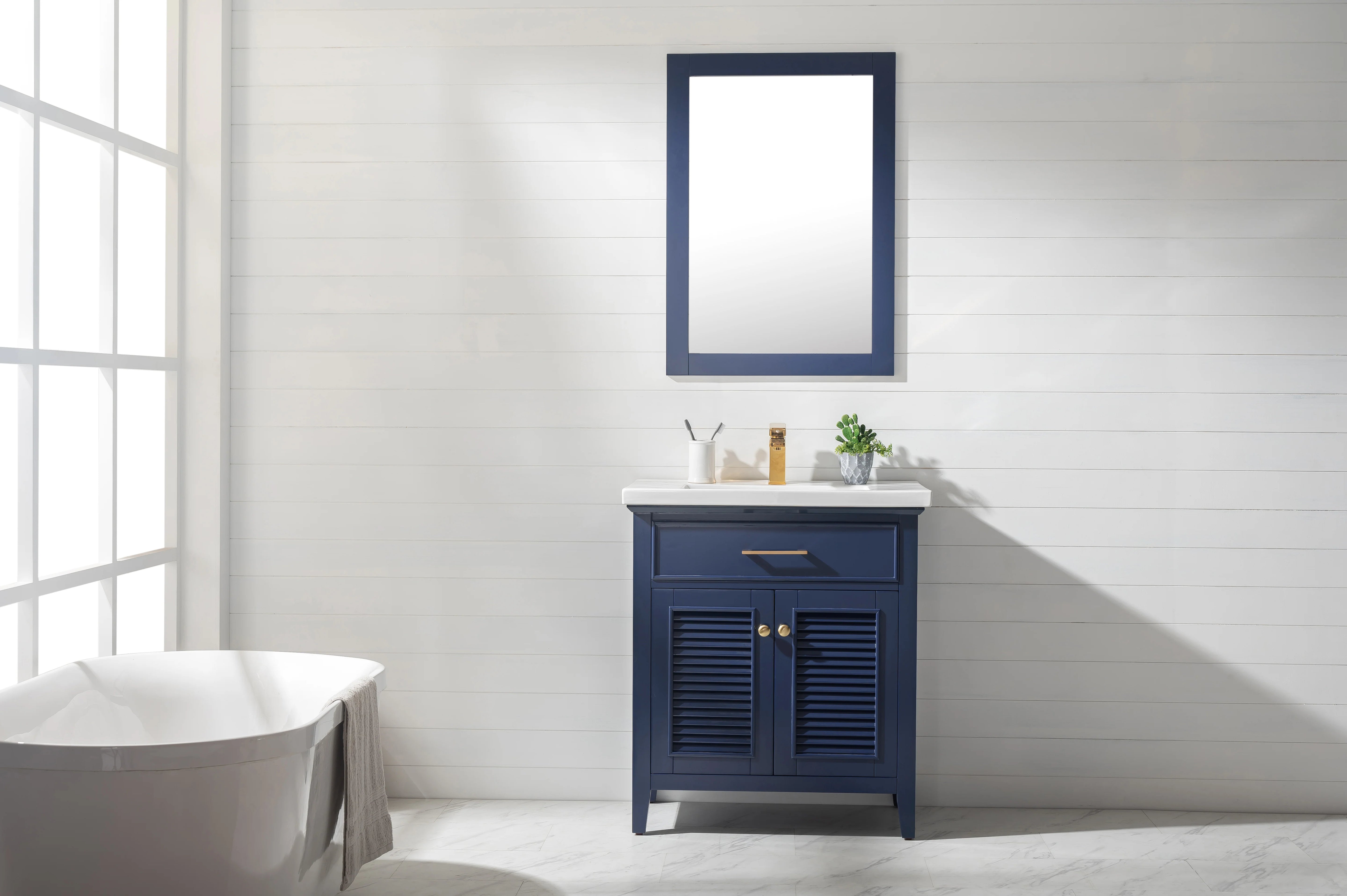 Estate 36" Single Vanity with White Quartz Top