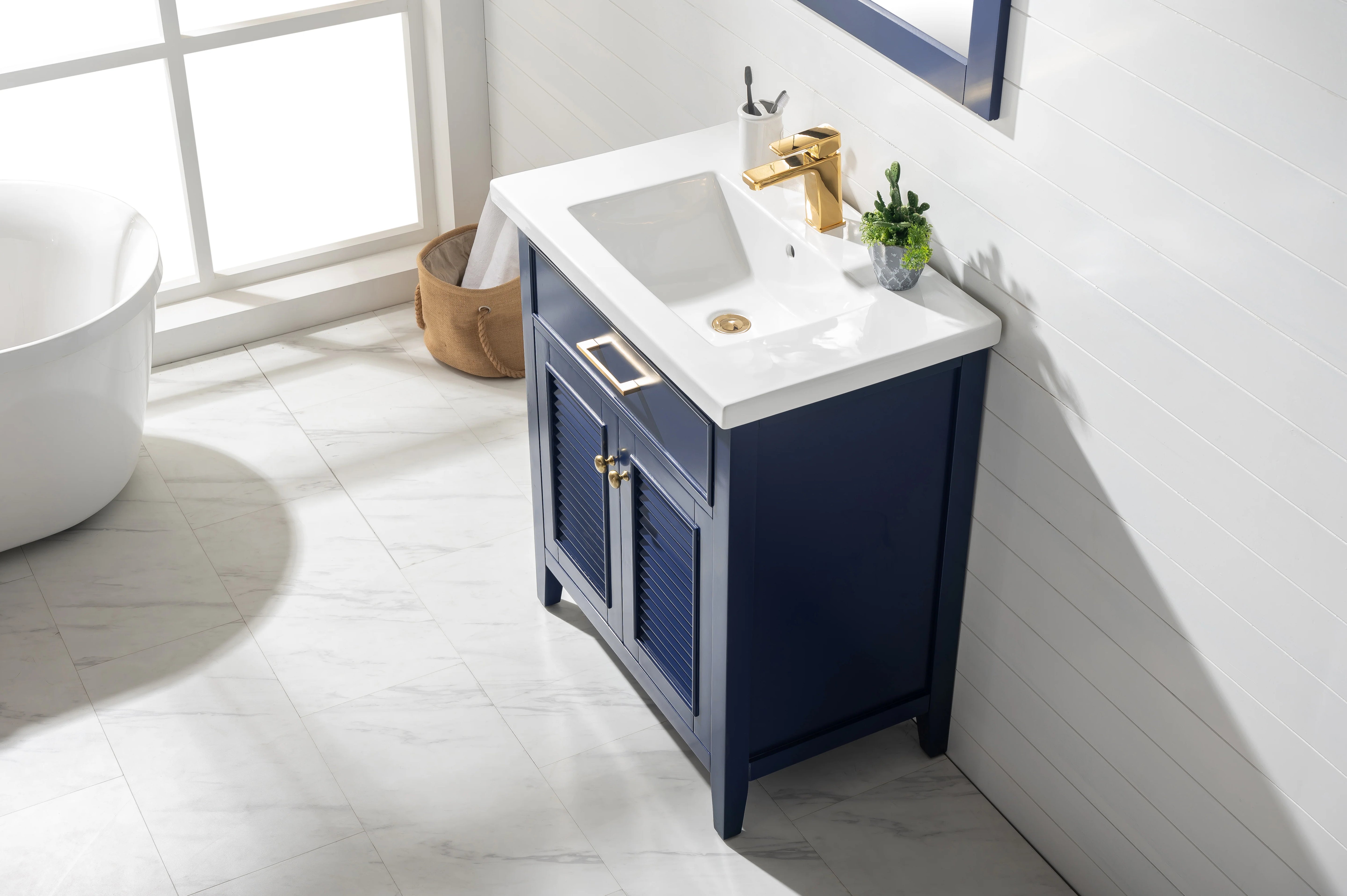 Estate 36" Single Vanity with White Quartz Top