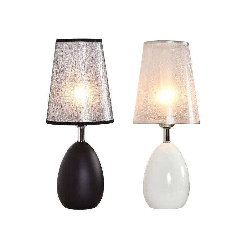 Black and White Living Room Coffee Table Night Lamp – Korean Design, Nordic Decor, Bedroom Bedside Lamps, Indoor Lighting