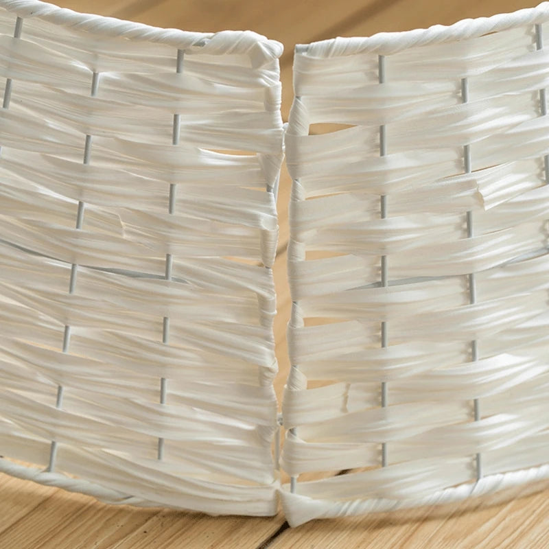 Christmas Tree Skirt Retro Round Basket Xmas Trees Foot Decor Collar for Home Festival Party Background Decoration Gift