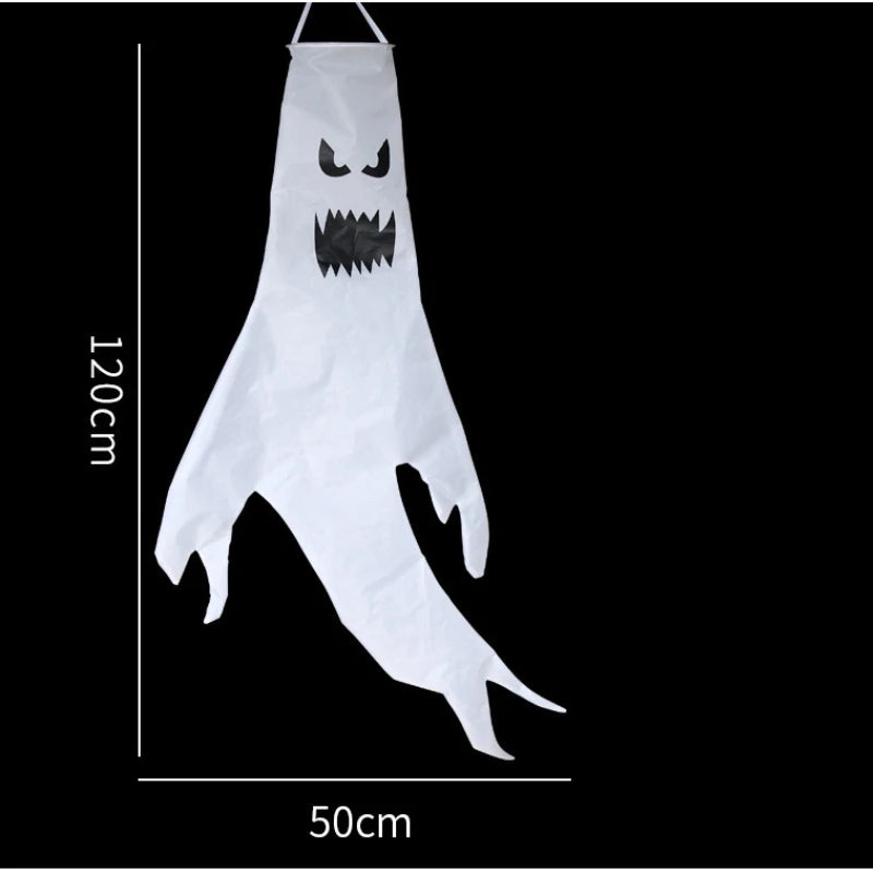Halloween Decoration Spooky Windsock LED Ghost Pendant Outdoor Horror Venue Decoration Props Halloween Decoration Props