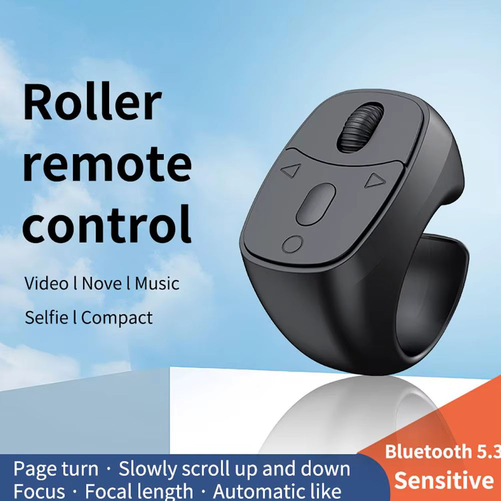 Bluetooth Scrolling Ring Remote Control – Rechargeable Video Scroller & E-Book Page Turner