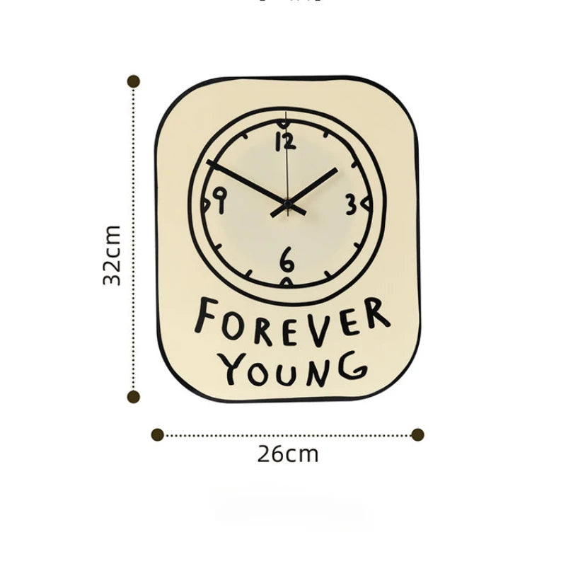 Modern Minimalist  Acrylic Clock Wall Decoration Living Room Bedroom Silent Wall Clock Desktop Ornaments Home Decoration Items