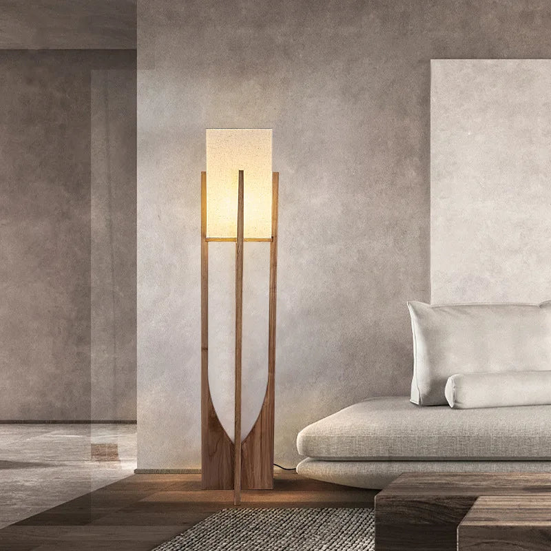 Fairbanks Floor Lamp – Wooden Floor Lamp for Living Room Bedroom, Solid Nordic Design