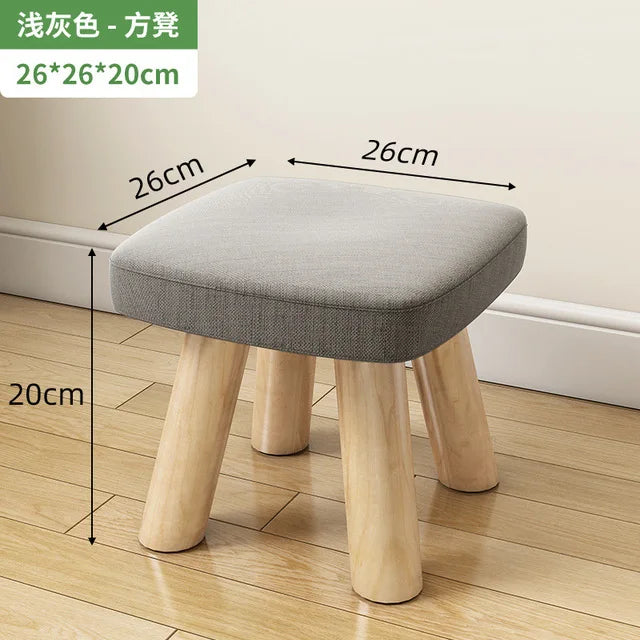 Living Room Furniture Solid Wood Leg round Stool Cute Stool Mushroom Stool Cartoon Creative Small Bench
