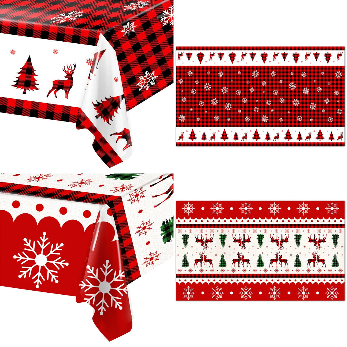 Christmas Tablecloth Merry Christmas Decorations For Home 2023 Xmas Table Flag Cover Navidad Noel Table cloth New year 2024 Gift