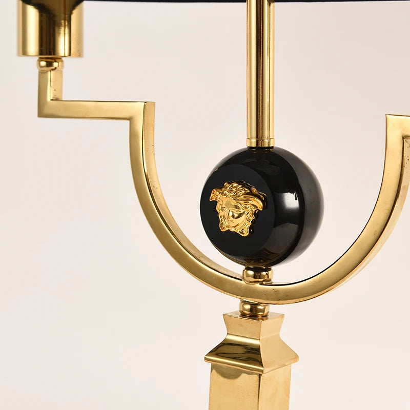 American Antique Table Lamp – Gold Metal, Decorative Desk Light for Living Room, Bedside, Bedroom Home Décor, Stand Lamp