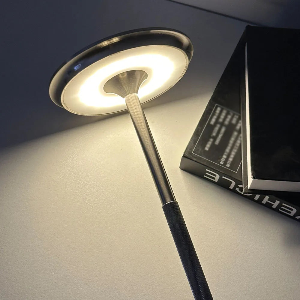 Rechargeable LED Table Lamp with Touch Switch - USB-C Charging Desk Lamp for Bedroom and Restaurant