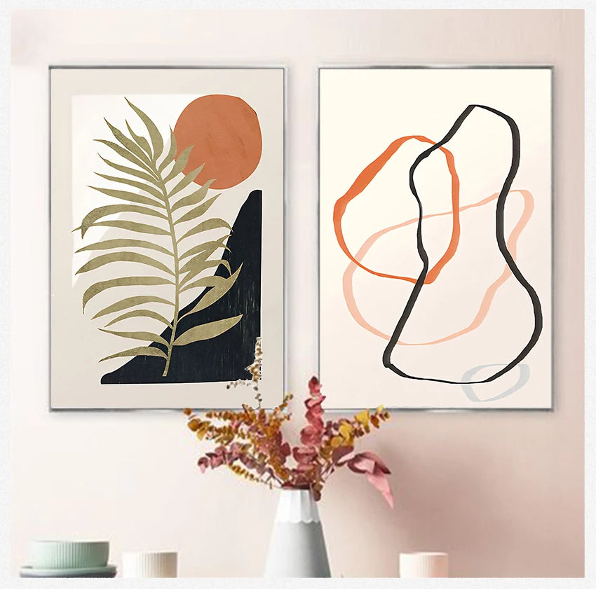 and Print Wall Art Pictures Posters Living Room Home Decor NO FRAME Abstract Boho Style Gallery Canvas Painting Poster