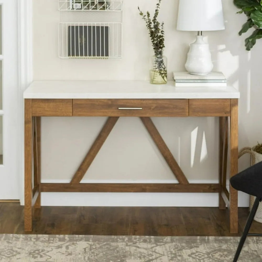 2023 New Rustic Farmhouse Wood Computer Desk - Multiple Finishes