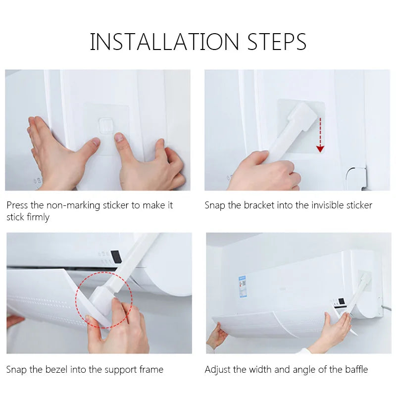 Air Conditioning Windshield – Scalable Hanging-Type, Anti-Direct Blowing Air Deflector, Household Air Conditioning Baffle