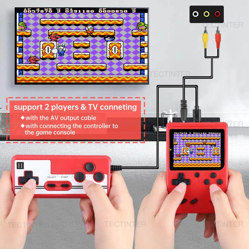 Portable Retro Mini Video Game Console - 8-Bit Handheld Game Player with 500 Built-in Games, AV Out