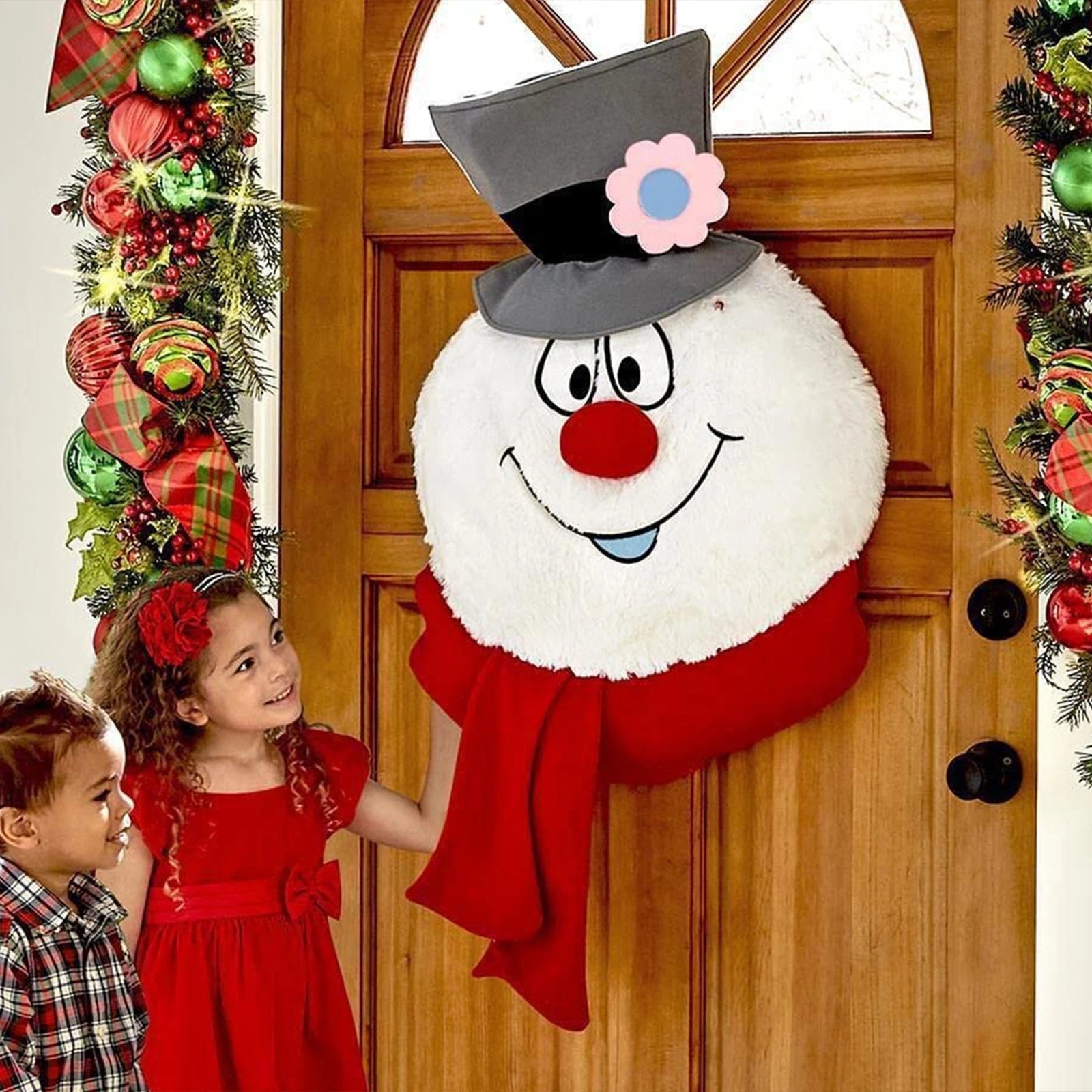 Wall Ornaments Door Hanging For Gifts Christmas Decor The Singing Frosty Plush Create An Atmosphere Durable Happy Snowman