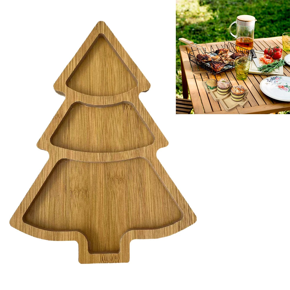 Christmas Tree Board Charcuterie Restaurant Dessert Board Christmas Tree Tray Plate for Food Appetizers Desserts Snacks Sushi