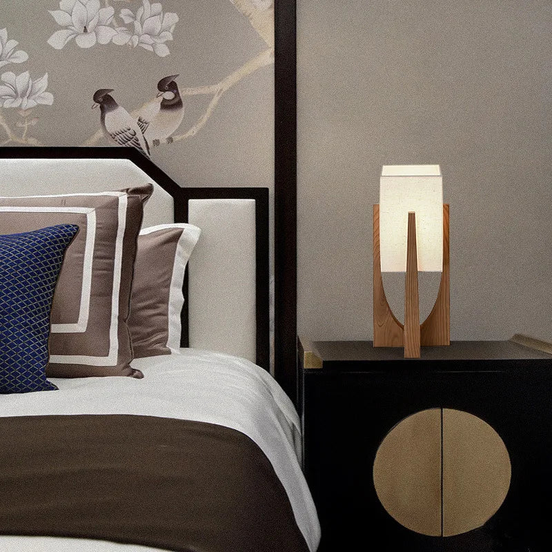 Fairbanks Floor Lamp – Wooden Floor Lamp for Living Room Bedroom, Solid Nordic Design
