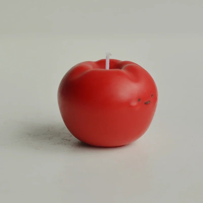 Lovely Christmas Red Apple Scented Candle Cute Fruit Shape Aromatherapy Candle Wedding Souvenir Photograph Props Home Decoration