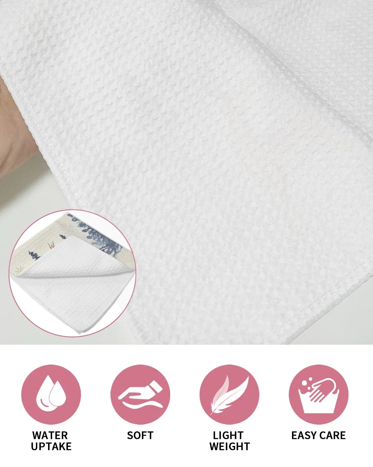 Christmas Winter Tree Snowflake Elk 2/3/4PCS Kitchen Cleaning Cloth Towel Waffle Towel No Trace Dishcloth Rag Scouring Pad