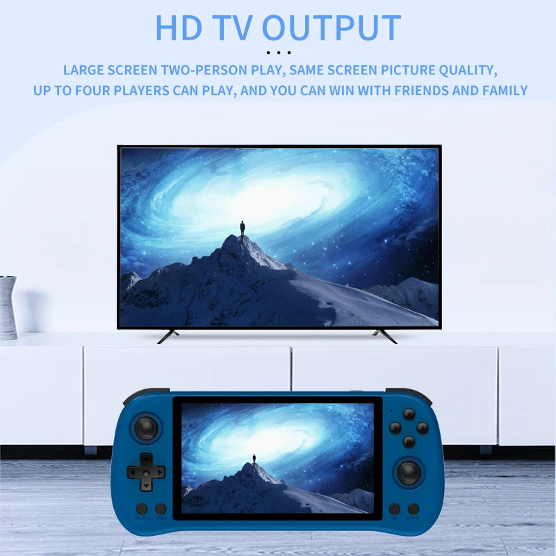 POWKIDDY X55 Handheld Game Console - 5.5 Inch 1280x720 IPS Screen, RK3566, Open-Source Retro Console
