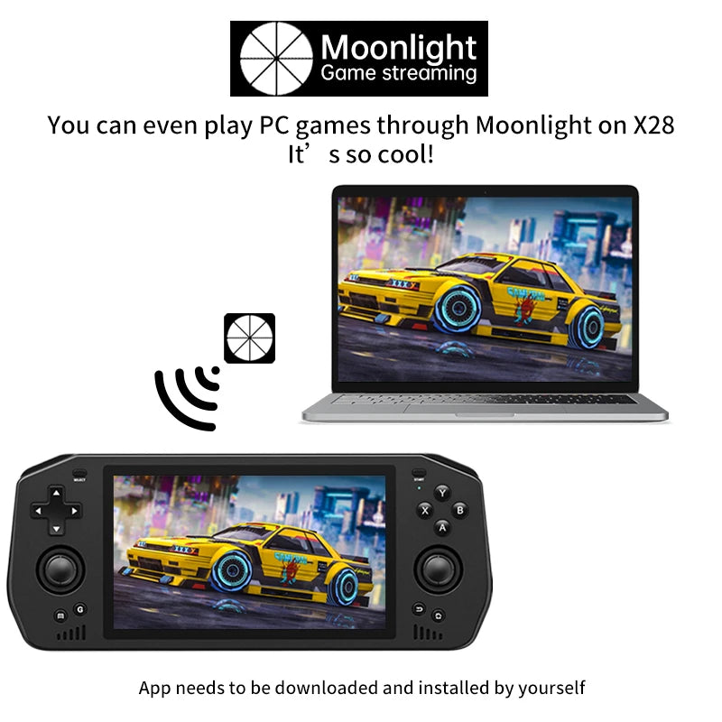 Powkiddy X28 Handheld Retro Game Console - Android 11, Unisoc Tiger T618, 5.5 Inch Touch IPS Screen
