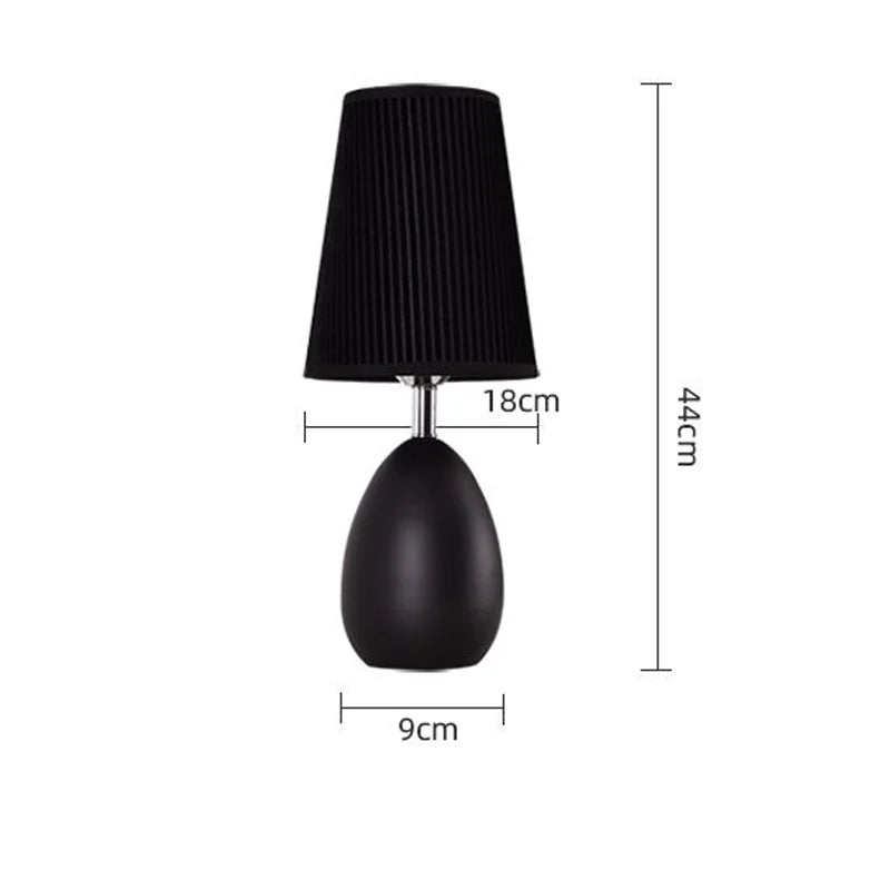 Black and White Living Room Coffee Table Night Lamp – Korean Design, Nordic Decor, Bedroom Bedside Lamps, Indoor Lighting