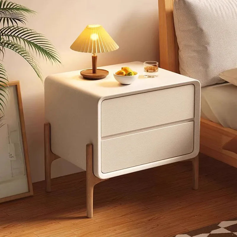 Minimalist Storage Night Table - Modern Nordic Luxury Bedroom Furniture with Trendy Drawer