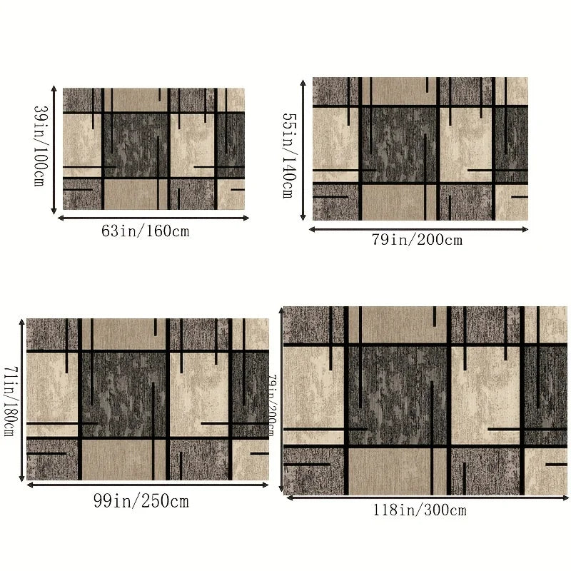 Modern Geometric Carpet for Living Room Decor Sofa Table Large Area Rugs Kitchen Hallway Balcony Floor Mat Bedroom Carpet Decor