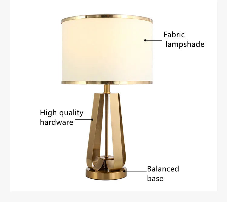 Nordic Table Lamp - Warm Simple Living Room & Bedroom Bedside Light, Luxury Modern Night Lamp, Home Decor