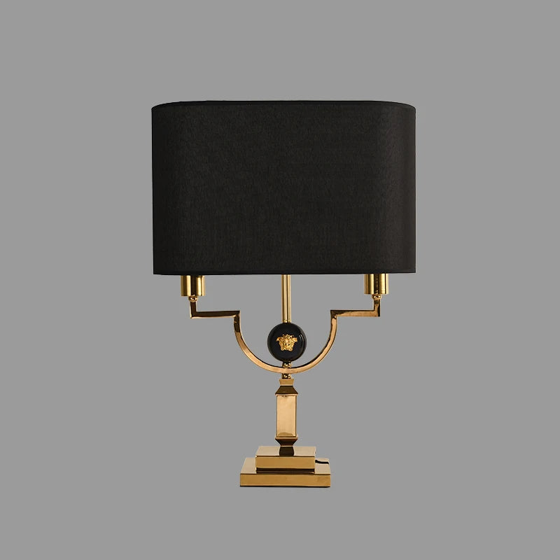 American Antique Table Lamp – Gold Metal, Decorative Desk Light for Living Room, Bedside, Bedroom Home Décor, Stand Lamp