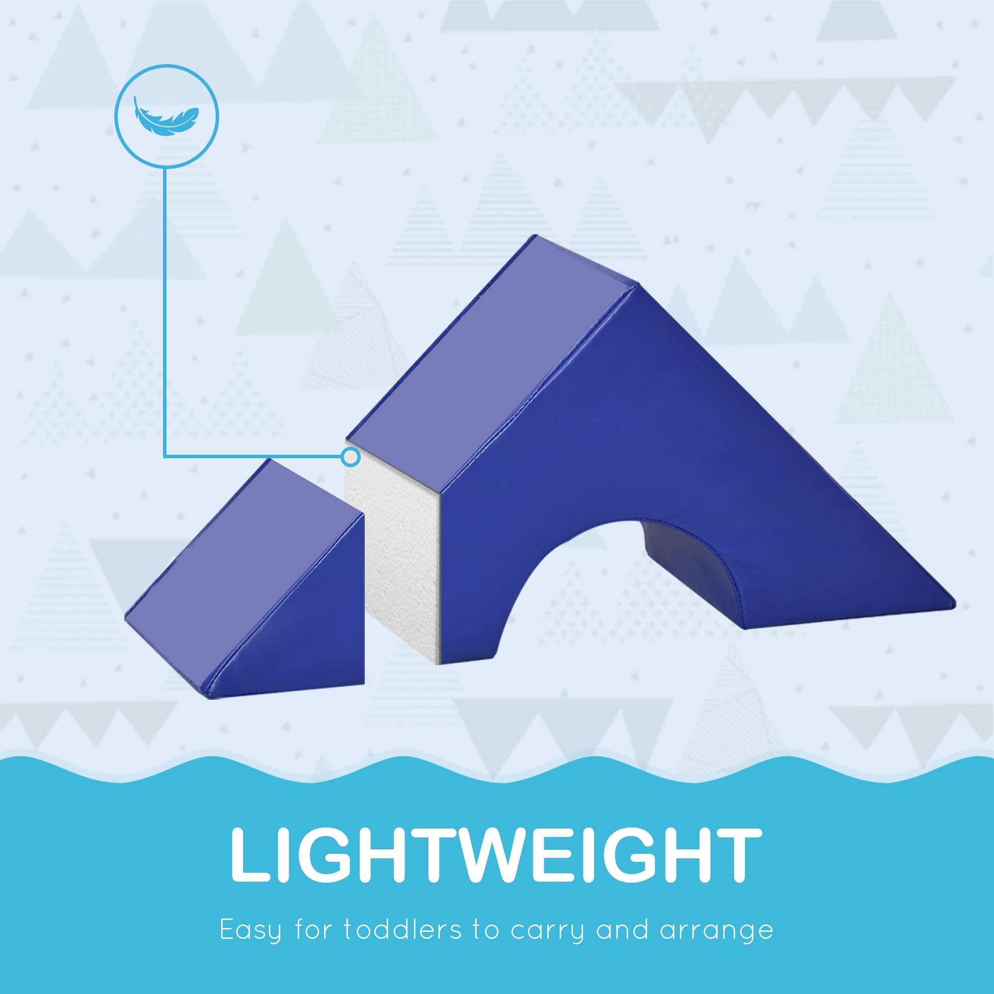 Soozier 11-Piece Soft Play Blocks Kids Climb Crawl Gym Foam Building Stacking Non-Toxic Learning Toy