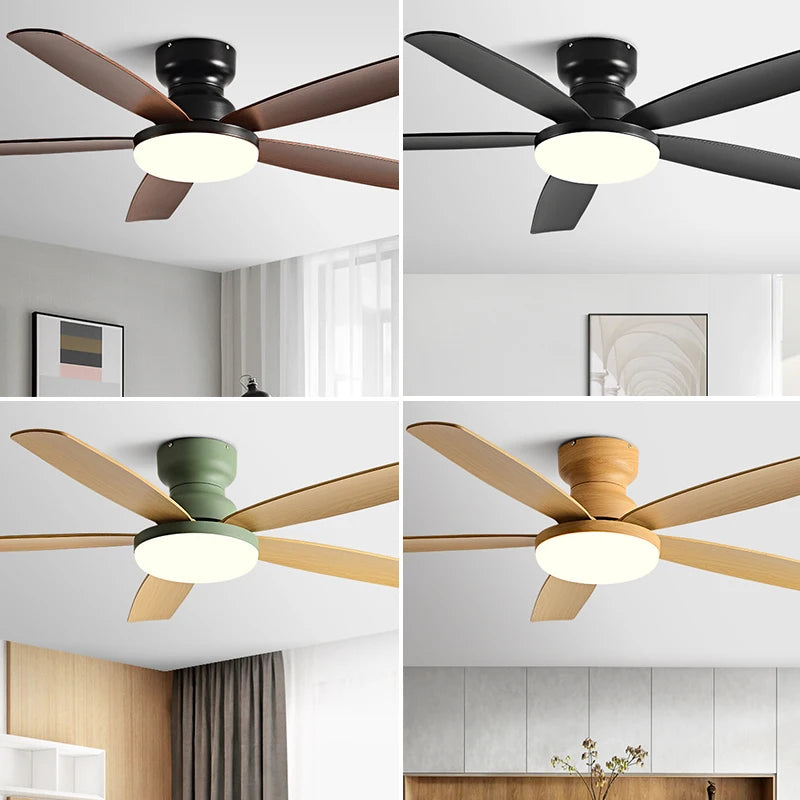 72-Inch Low Floor Ceiling Fan Light – 2023 New Style, Restaurant & Living Room, Strong Winds, With Fan Chandelier, 110V/220V