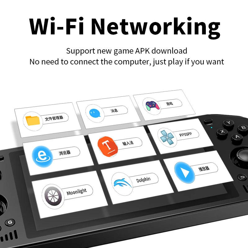 Powkiddy X28 Handheld Retro Game Console - Android 11, Unisoc Tiger T618, 5.5 Inch Touch IPS Screen